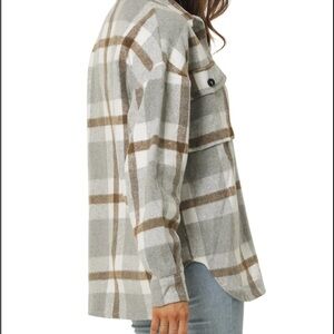 Plaid Women's Flannel in Gray and Brown